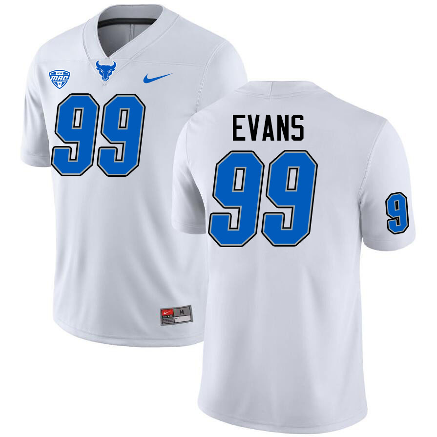 Cornell Evans UB Bulls Jersey,University Of Buffalo Bulls #99 Cornell Evans Jersey Youth-White